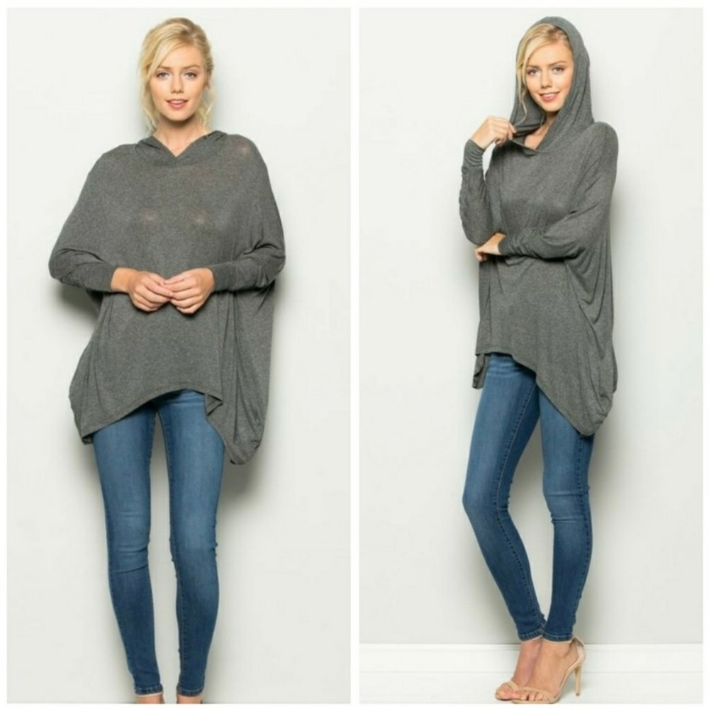 Annabelle Hooded High Low Top
